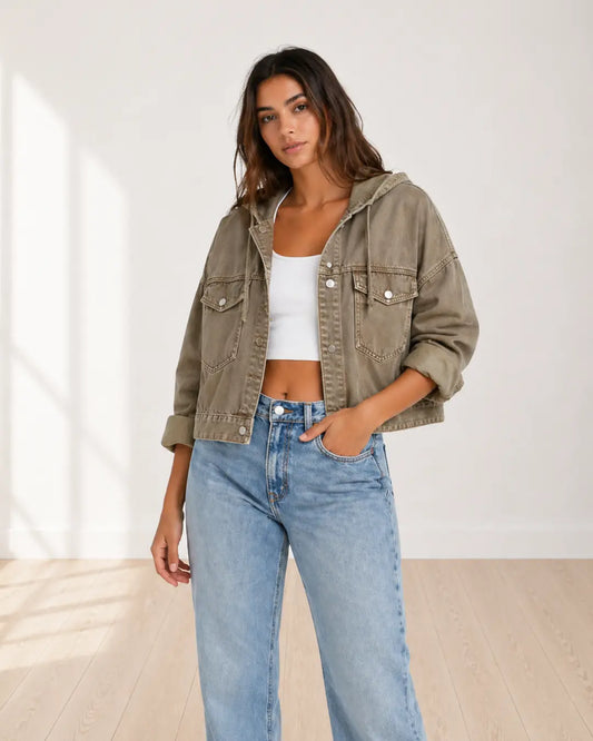Dropped Shoulder Denim Jacket by Erick Anders